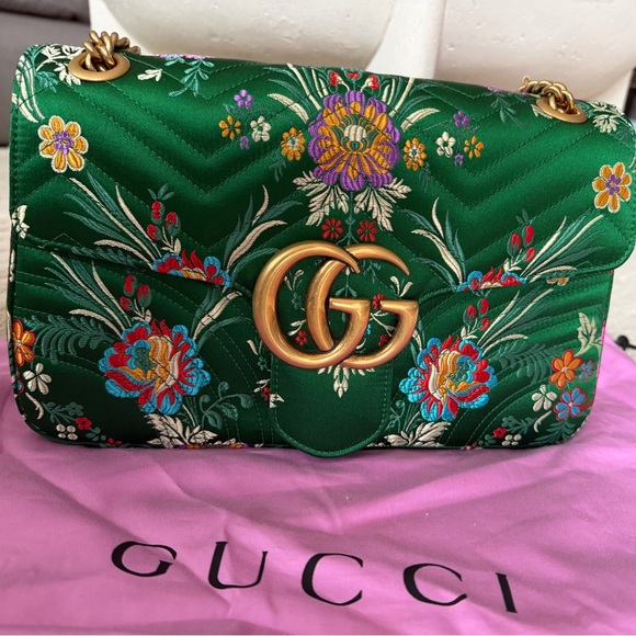 Exotic Gg marmont flap cloth crossbody bag - Picture 3 of 7